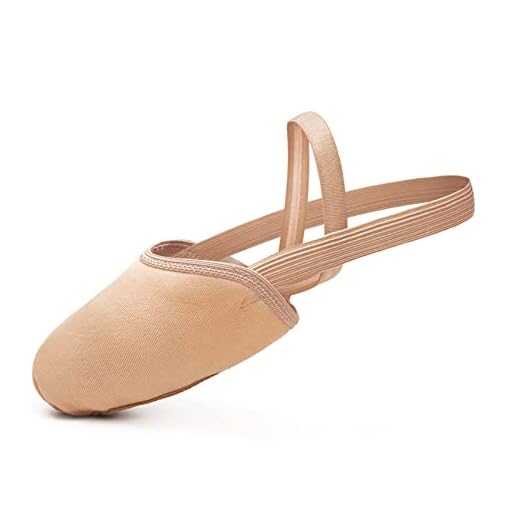 Stelle Half Soles Dance Shoes Women Men Canvas Lyrical Pirouette Ballet Shoes Turners Dance Shoes for Contemporary (Sand,7.5/8.5)
