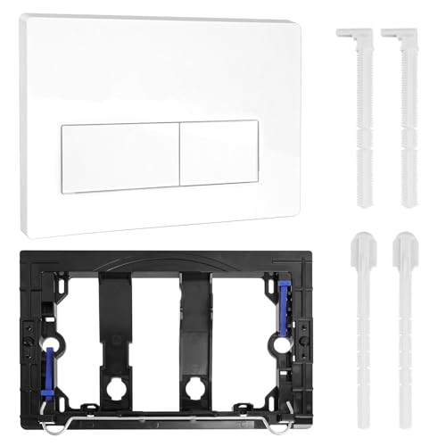 Plaque de Commande WC Suspendu Compatible Geberit Sigma 01, UP300 & UP320 Plaque de déclenchement Geberit, Panneau de Réservoir d'eau Caché pour Chasse d’eau Doublesilencieuse(Blanc)