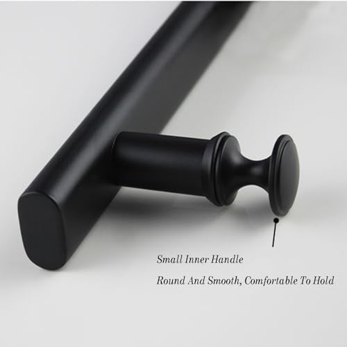 Poignée de porte de douche inox anti-corrosion noire mate - 4