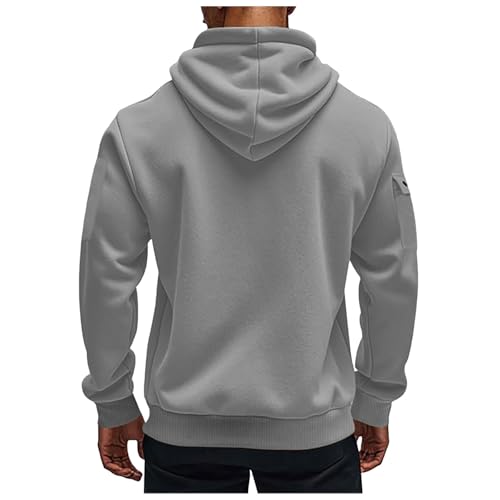 Men's Full-Zip Fleece Hoodie Mens Zip Up Hooded Sweatshirt Casual Knit Hoodies Fashion Drawstring Sweatshirts4