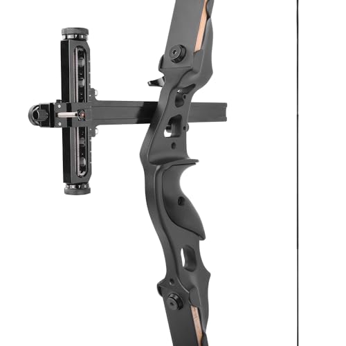 ZSHJGJR Archery Recurve Bow Sight T Shape Shooting Target Sights Quick Adjustment with Ring & Single Fiber Optical Pin Sight for Competition Olympic Style Hunting Practice Range for Right-Handed ZSHJGJR Archery Recurve Bow Sight T Shape Shooting Target Sights Quick Adjustment with Ring & Single Fiber Optical Pin Sight for Competition Olympic Style Hunting Practice Range for Right-Handed