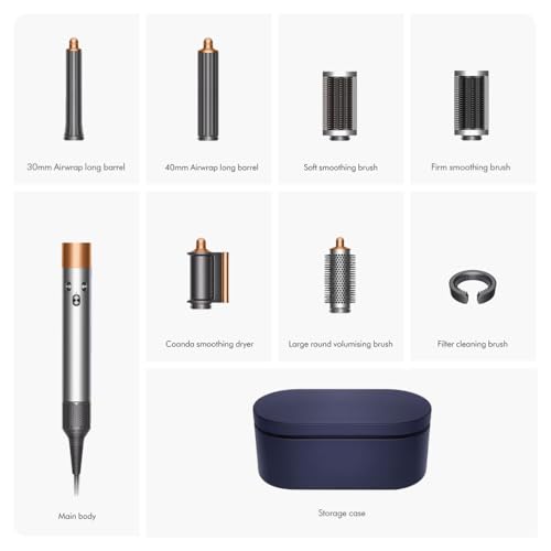 Image of Dyson Airwrap|Intelligent Multistyler|6 in 1 |Dry|Curl|Shape|Smooth|Hide Flyaways|No Heat Damage|7 styling, 3 Speed & 3 Heat Settings|Cold Shot| Versatile Styling|2 Year Warranty (Nickel Copper)