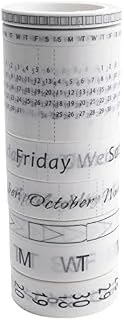 Bopfimer 8 Rolls Calendar Washi Tape Set Date Day Week Month Number Calendar Washi Masking Tape Decorative for Crafts Planner
