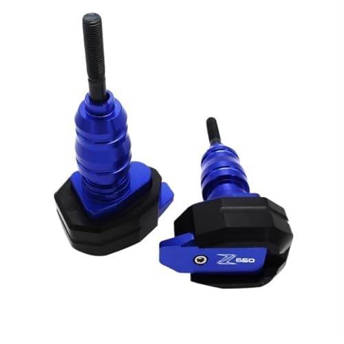 Sliders de cadre moto bleu pour Kawasaki Z650 et ZX-6R protection chute