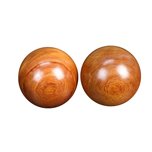 TOVINANNA 2 Piezas Masaje Bolas De Mano Pelota De Entrenamiento De Mano Gran Ejercicio Pelota De Masaje Multifuncional Bola De Masaje Deportista Piscina De Bolas Juguete Bambú