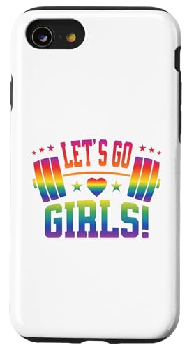 Lets Go Girls Rainbow Design for Active Women, Fitness Fans スマホケース iPhone SE (2020) / 7 / 8 用