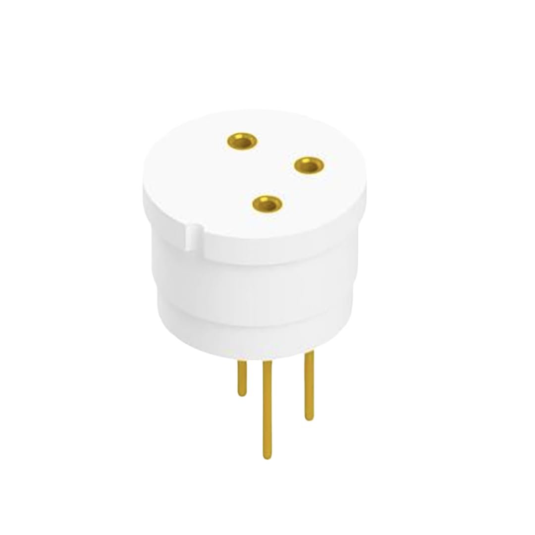 Gold-Plated Pins Socket, 3│4│8 Gold-Plated Pins Transistor Socket, PTFE Insulator Medium, Diode Test Seat LD Test Socket Electrode Plug, 1 Pcs (3Pins TF53 TO5-1PCS)