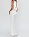 Women's Summer Satin Strapless Tube Top Maxi Dress Elegant Silk Backless Halter Neck Formal Party Dresses Wedding Guest White