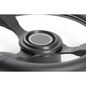 Amazon | ステアリング 28Φ PVCレザー ブラックスポーク