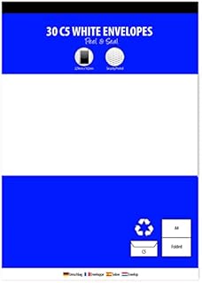 KARRMA. Premium Quality Office White Mailing Envelopes 80 GSM Peel & Seal Wallet Envelopes Peal & Seal Envelopes for Posting mailing Home Office and Ecommerce Etc (30, C5/A5)