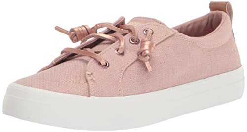 Sperry Women's Crest Vibe Sneaker, Rose Linen, 5 Medium