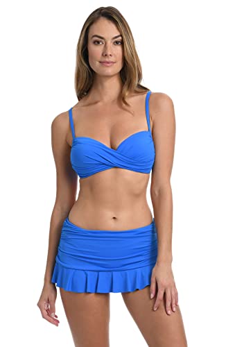 La Blanca Women's Island Goddess Cross Over High Waist Bikini Swimsuit Bottom, Black, 12 #TOP2