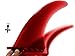 saruSURF US box center fin Safety Flex Soft 8" for longboard/SUP/airSUP - Red