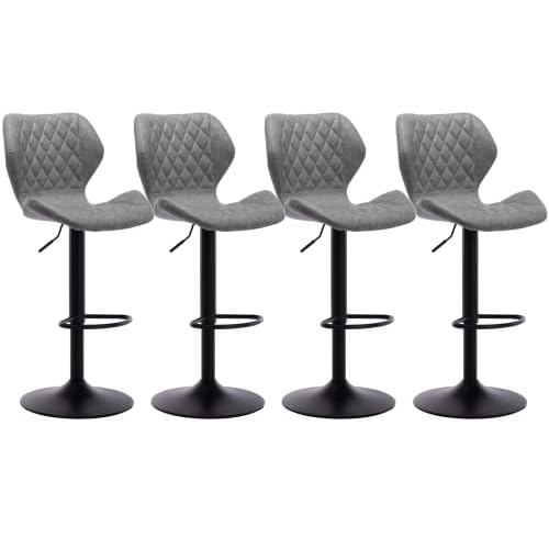 CIMOTA Velvet White Bar Stools Set of 2 Swivel Barstools Counter Height Bar Chairs with Back/Gold Base Modern Adjustable Stool Chair for Kitchen Island/Dining Room, (23.6 to 31.5 Inch/Cream