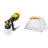 Wagner Spraytech 0529042 Control Spray 250 HVLP Stain Sprayer & C900038.M Large Spray Shelter with Built-in Floor & Screen, Portable Paint Booth