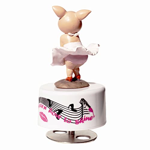 Monroe Piggy Music Box, Piggy Music Box, Home Decor Pig Music Box, Mini Pig Figurine, Desktop Pig Music Box, Monroe Music Box, Monroe Pig Collections, Marilyn Pig Music Box, Monroe Collectibles #TOP2