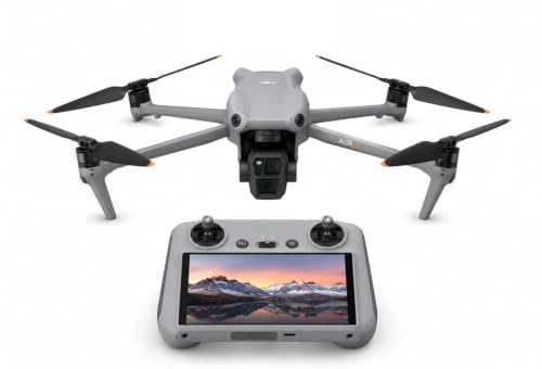 Image of DJI Air 3 with DJI RC 2, Drone with Camera 4K, Dual Primary Cameras, Flight Time upto 48 Minutes, 48MP Photo, 20Km Max Video Transmission, CAA Remote ID Compliant