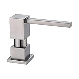 Fonveth LAZADA Contemporary Design Kitchen Sink Countertop Soap Dispenser, Built in Hand Soap Dispenser Pump Brushed Nickel