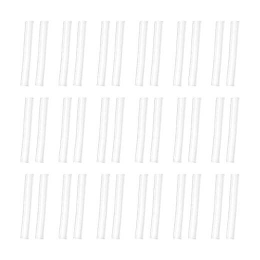 PRETYZOOM 50pcs Earring Post Sleeves for Sensitive Ears Blank Earring Pins Anti- Sensitive Pierced Earring Protector Covers Silicone Retainers for Stud Earrings 0.8cm
