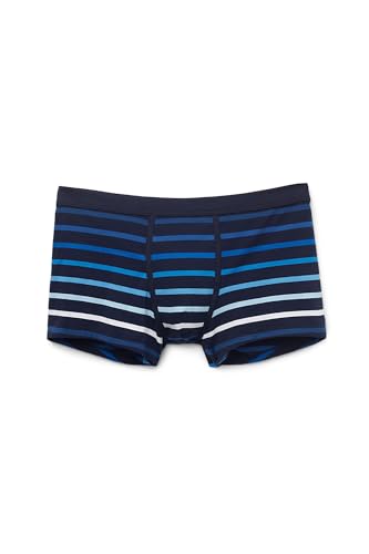 Man's Blue Stripe Print Superior Cotton Boxers