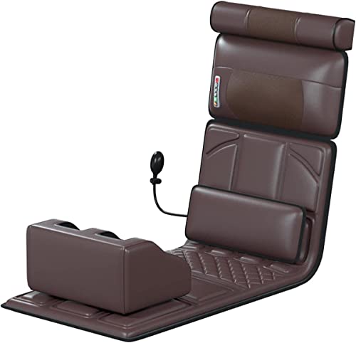 Tapis De Massage Chauffant Avec 20 Têtes De Massage Shiatsu Pour Le Cou, Coussin Chauffant Matelas De Massage Du Corps Coussin De Tapis De Massage Pour Soulager Les Douleurs Lombaires (cuir marron)