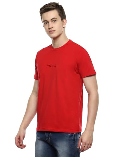 Image of hummel Fringe Men's Regular Fit Crew Neck Embroidered Casual T-Shirt
