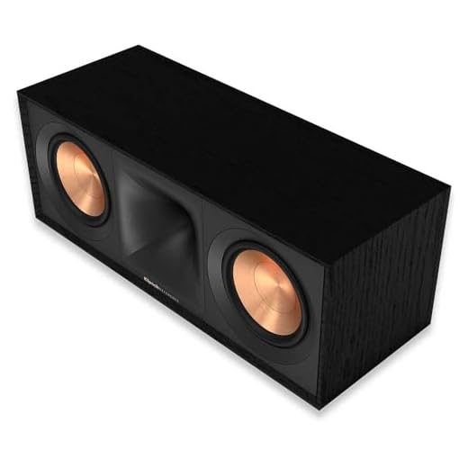 Klipsch Reference Next-Generation R-50C Horn-Loaded Center Channel Speakers for Crystal-Clear Home Theater Dialogue in Black