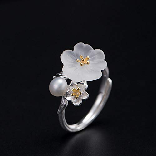 Bague ouverte ajustable à offrir : le style ethnique floral