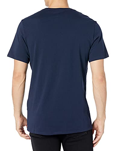 Karl Lagerfeld Paris mens Classic Karl Character Short Sleeve Crew Neck T-shirt T Shirt, Navy, Large US