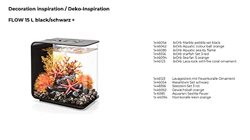Image of biOrb Fish Tank Decorations, Aquatic Topiary Ball (1 x Orange Aquarium Plant), Artificial Fish Tank Plants To Add Colour & Interest, Beautiful Natural-Looking Aquarium Decor For Scenic Background