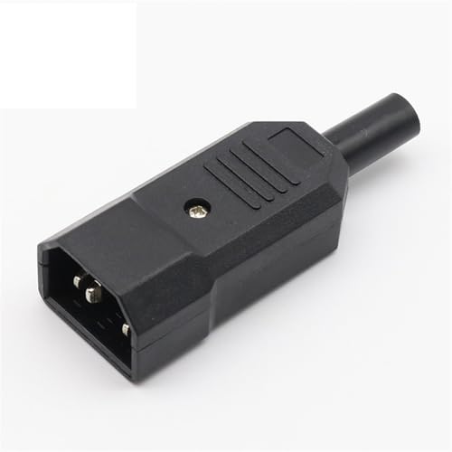 Conector IEC C13 macho reutilizable negro de 10A para reparar cables de corriente dañados