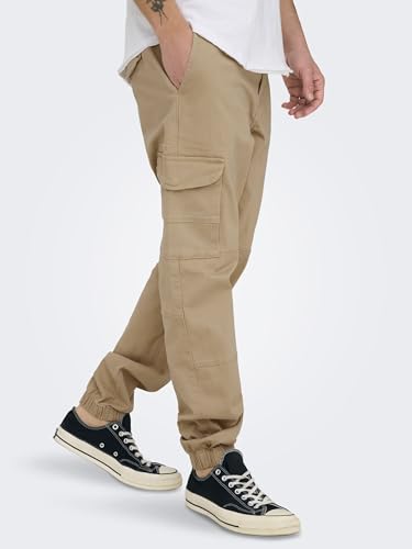 Only & Sons Herren Onscarter Life Cargo Cuff 0013 Pant Noos Hose 22028434,Chinchilla,29W / 32L – Ansicht 6
