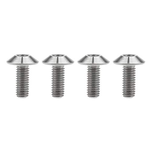 Titanium M4 M5 M6 Button Torx Head Bolt Screw (Silver, M6x15mm)