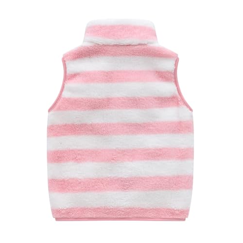 Kids Boys Girls Winter Warm Fleece Vest Outerwear Stand Collar Zip Up Sleeveless Thick Jacket with Pockets2