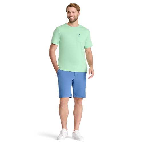 IZOD Men's Saltwater Soft Wash Pocket Crew T-Shirt, Meadow Green, Large3
