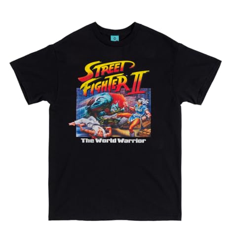 TruffleShuffle Street Fighter II Classic Cover Black T Shirt
