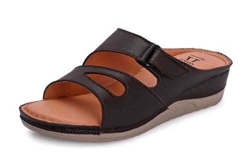 Image of Karaddi Women's Flats Sandal | Platform Heels Soft Cushion Ortho Sandals for Ladies Fashion | Comfort Open Toe Sandal