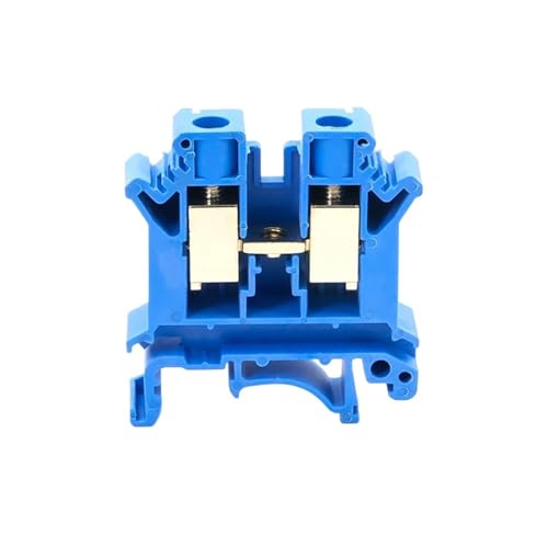 Conectores de cableado UK-10N de tornillo para carril DIN, bloques terminales azul, 10x
