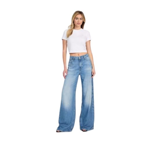 Jeans Eco Bellflower Guess pour femme en coton écoresponsable Coupe slim