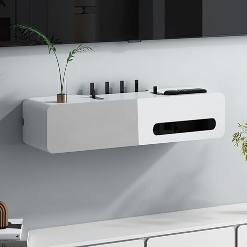 Étagère TV flottante console murale cache câble pour salon moderne - 2