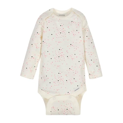 Image of Onesies Brand Unisex Baby 6-Pack Long Sleeve Bodysuits - Breathable Cotton One-Piece Outfits for Newborns & Infants