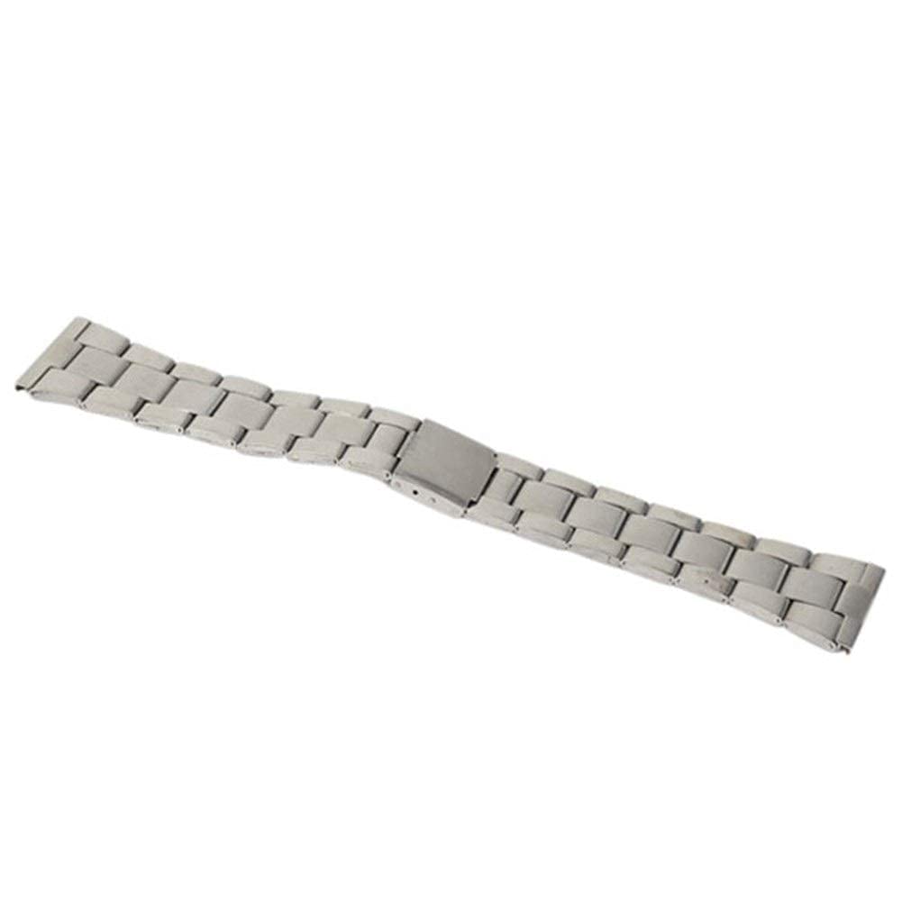 Bracelet de Montre 12/16/18/20/22/24 mm en Acier Inoxydable à maillons Solides pour Montre-Bracelet à Double Fermoir pour Bracelet de Montre Intelligente (Largeur du Bracelet : 24 mm) (20 mm)