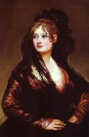 Peinture à l'huile Dona Isabel De Porcel par Francisco De Goya, reproduction sur toile 30x36 pouces