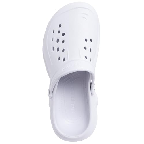 Image of Nautica Kids Clog Sandals - Slip-On Lightweight Water Shoes with Adjustable Heel Strap - Comfortable EVA Slip-Resistant Clogs for Boys & Girls - Toddler & Youth Sizes