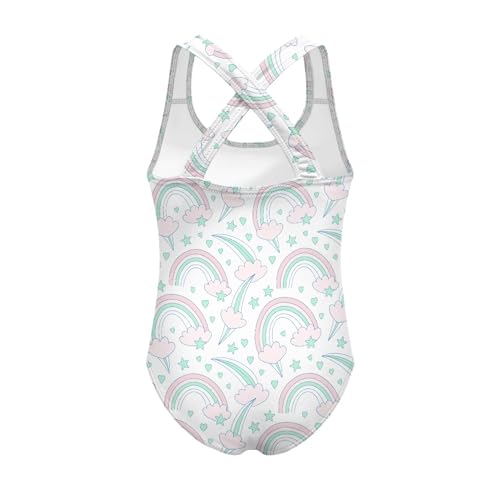 Image of Girls One Piece Swimsuit 3D Sequin Glitter Cross Back Quick Dry Sparkly Bathing Suit for Beach Pool 5-14Y