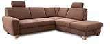 roller ecksofa federkern Rückenecht: Frei im Raum stellbar / Maße: 248 x 88 x 218 cm (BxHxT), Sitztiefe: 54 cm, Sitzhöhe: 46 cm, Sitztiefe Vorziehsitz: 78 cm, Liegefläche Vorziehsitz: 184 x 78 cm