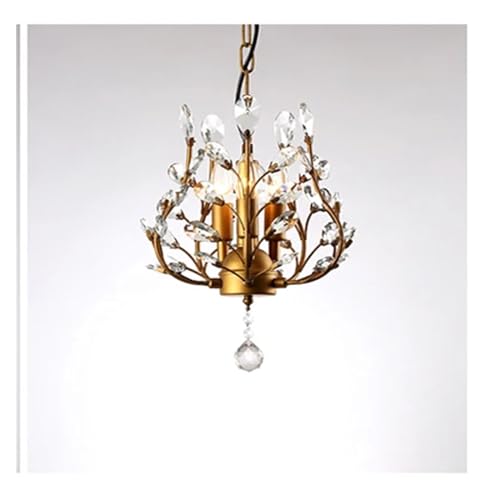 Lámpara de techo de cristal dorado y negro ZXQUEGF para un salón elegante