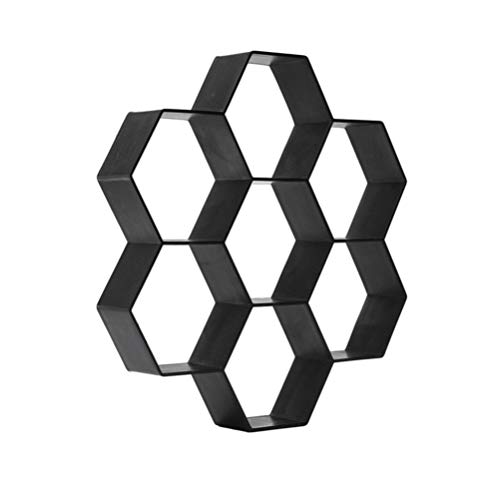 DOITOOL Moldes de concreto moldes de concreto hexágono molde de pavimento preto molde de concreto mo