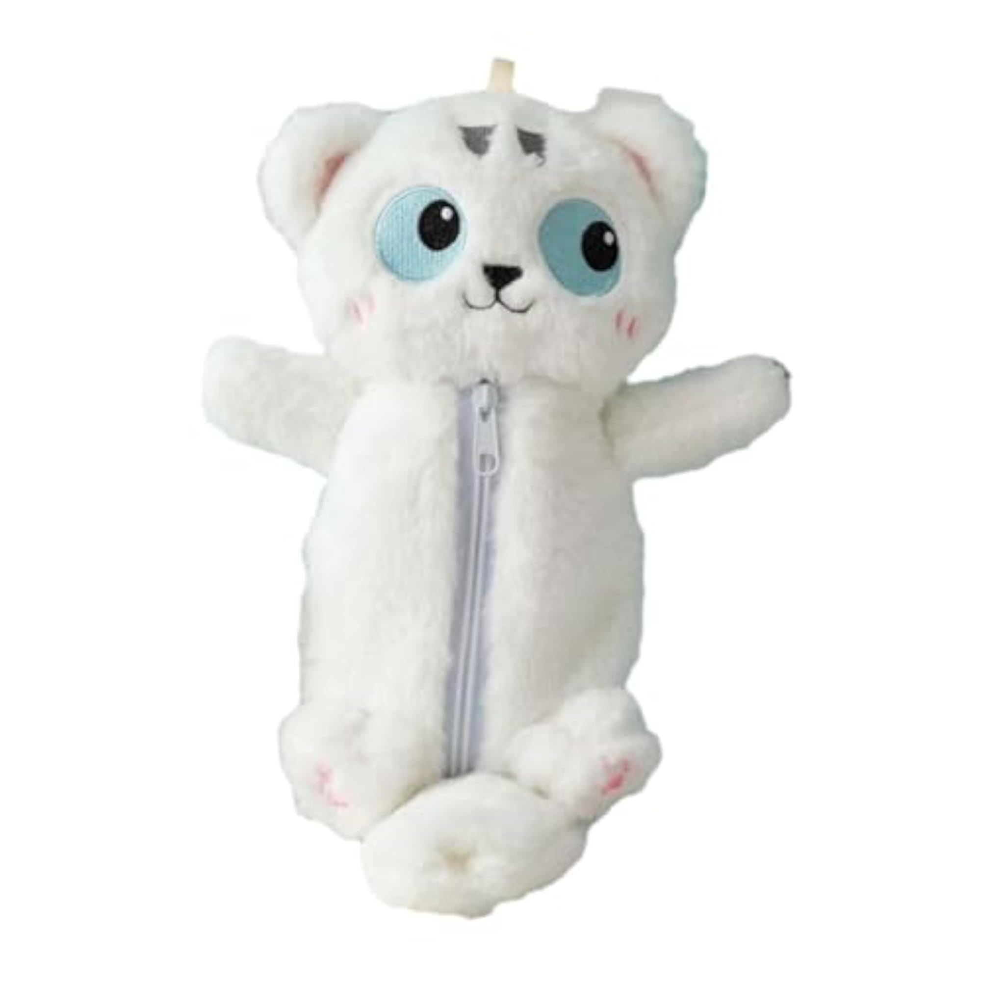 Plush Animal Pencil Bag, Zipper Closure