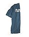 Revel Shore Men's Retro Vintage NASA Worm Logo Premium Soft T-Shirt (Large, Indigo Blue)